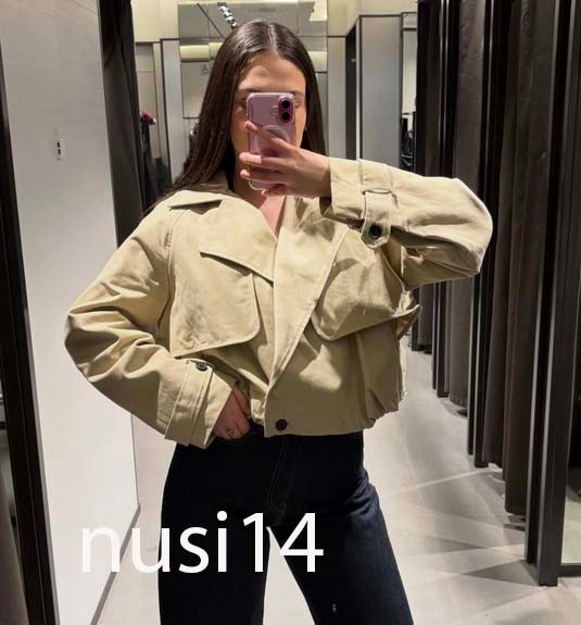 ZARA NEW WOMAN SHORT BALLOON TRENCH COAT STRAW XS-XXL 4749/869/738