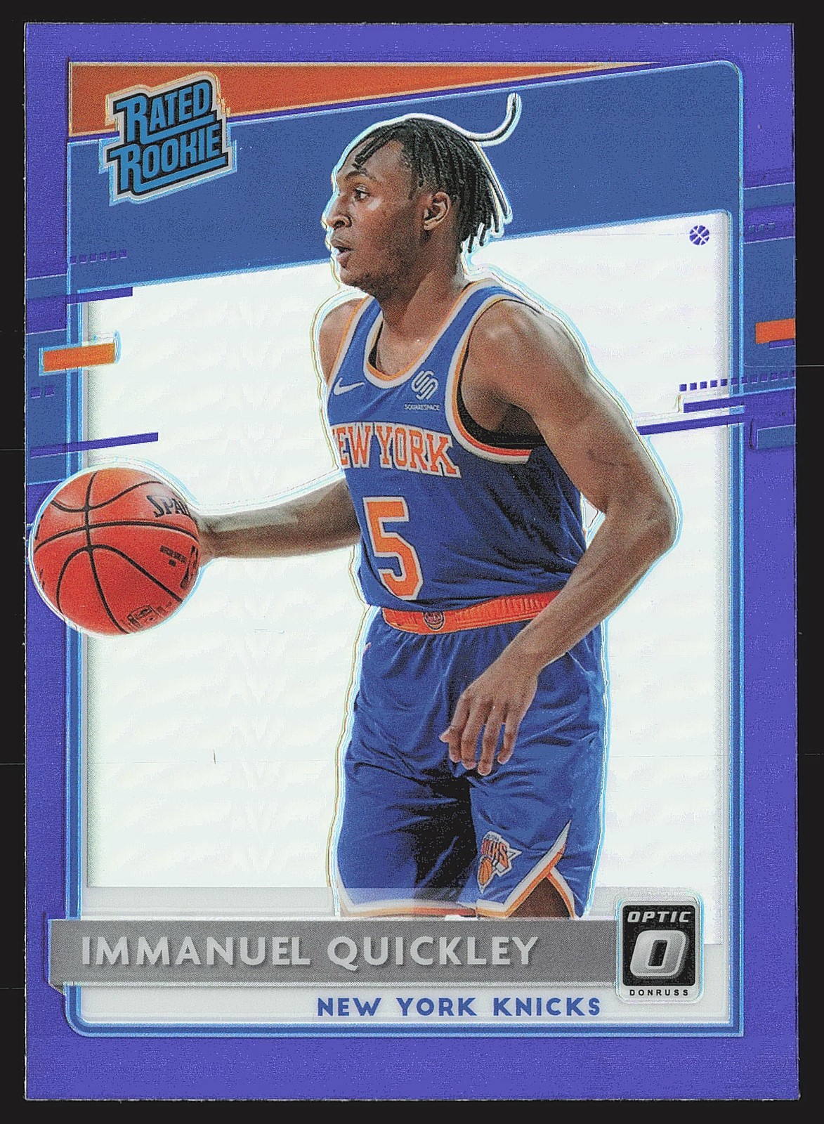 2020-21 Donruss Optic #175 Immanuel Quickley Purple RC