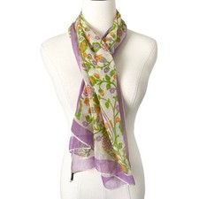 Vintage Baar and Beards 100 Silk Floral Scarf 60s-70s Style Print