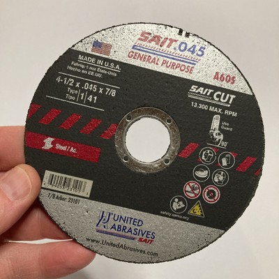 United Abrasives SAIT 22021 A60S 4-1/2x.045 High Speed Cut-off Wheel