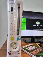 Xbox 360 White Console 60GB With Pac-Man, TESTED & WORKING + CONTROLLER + CABLES