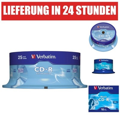 Verbatim CD-R 700 MB 52x Spindel 25 Stück Rohlinge