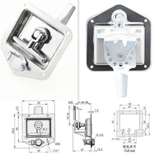 Stainless Steel T-Handle Locking Truck Tool box Durable Lock Trailer Door Latch