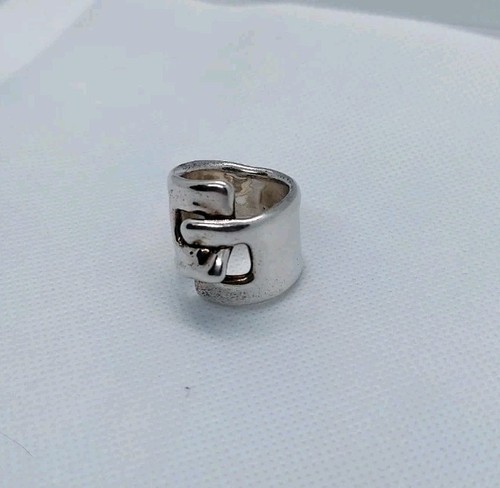 Anillo Artesanal Modernista Bat Ami Plata de Ley 925, Talla 7.5 - Imagen 10 de 21