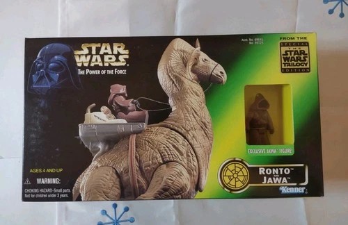 Vintage Star Wars Jawa and Ronto Figures Power of the Force Kenner Toys