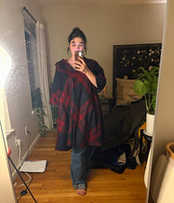 Women s Red Black Plaid Shawl Wrap Scarf - Plaid Pattern Wrap Style
