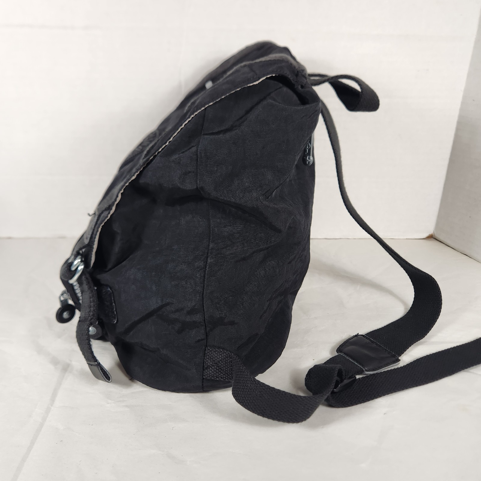 Kipling Small Black Nylon Backpack W/ Drawstrings… - image 2