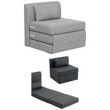 Fotel podłogowy HOMCOM 2-w-1 Składana rozkładana sofa o wyglądzie sznurka do salonu