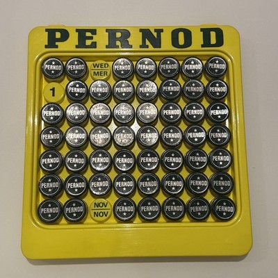 Pernod Flaschenverschluss Kalender Sammlerstück Breweriana Vintage Küche Bar Bier Kneipe