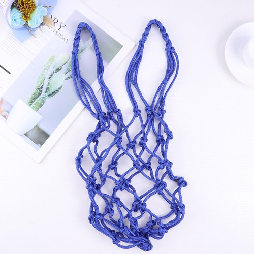 3pcs Heavy Duty Basketball Bag Drawstring Ball Mesh Net Nylon Soccer Carrier - Picture 3 of 12