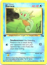 Horsea 49/62 Common Fossil Pokemon 1st Edition Heavily Played