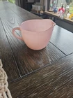 Anchor Hocking Fire King Oven Ware Pink Swirl Creamer Vintage 1950s