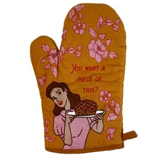 You Want A Piece Of This Oven Mitt Funny Pie Baking Lover Gift Novelty Kitchen