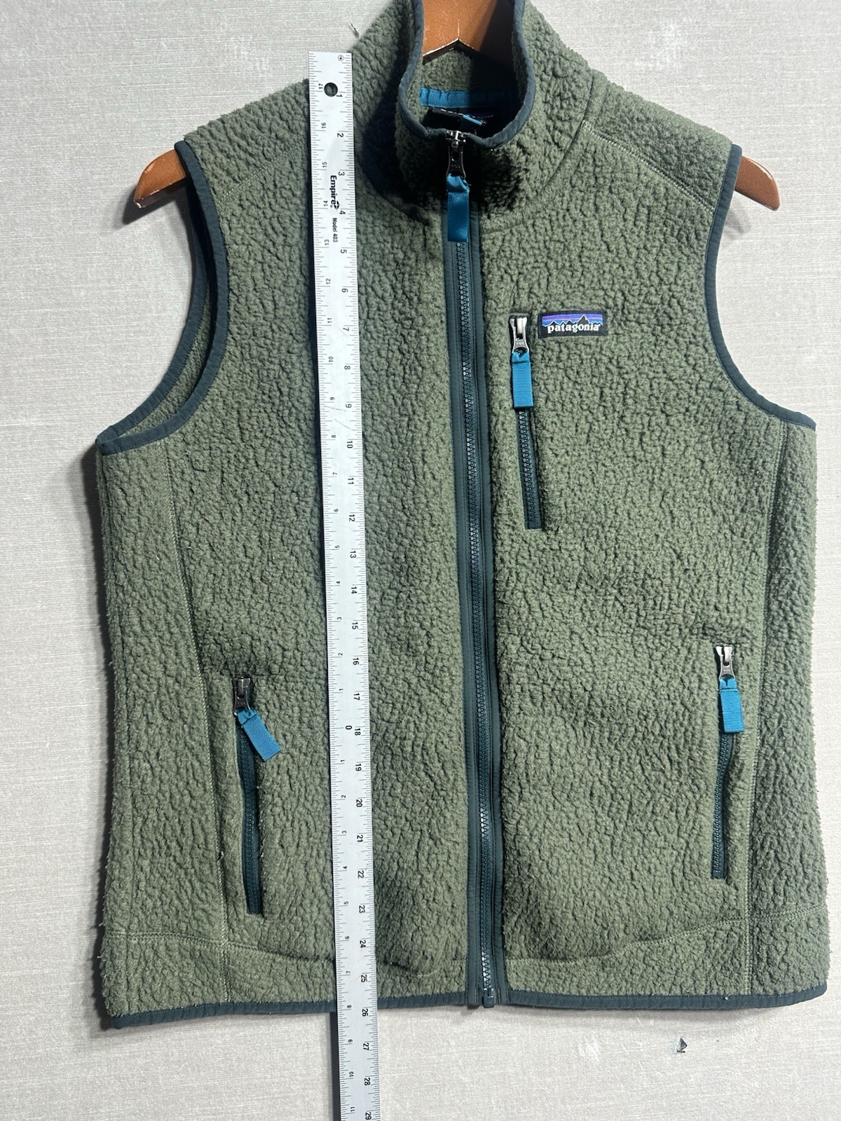Patagonia Retro Pile Vest Fleece Full Zip Jacket  Womens Large Green 22825 thumbnail 4