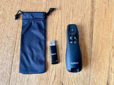 Logitech R400 Laser Kabellos Präsentation Fernbedienung Original mit Tasche