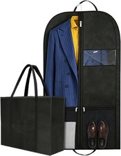 Wardrobe Garment Bag with Shoe Compartment, Premium Suit Bag for Travel