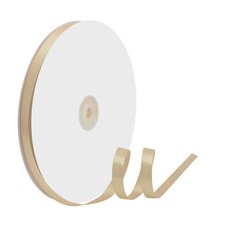 3/8 X 100 Yards Tan Satin Thin Ribbon Solid Color Double Faced Ribbons Perfec...