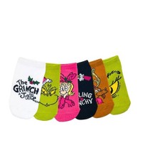 Grinch No Show Socks 6 Pack M/L NWT