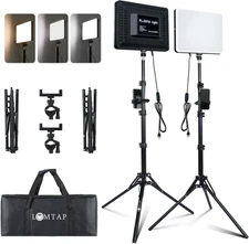 Light for Video Recording, Photography Lighting Kit Studio Lights with 6.5Ft Sta