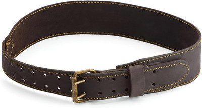 OX Tools XL Leather Tool Belt 3'' Wide Oil-Tanned Leather Belt for Tool Pouch - A