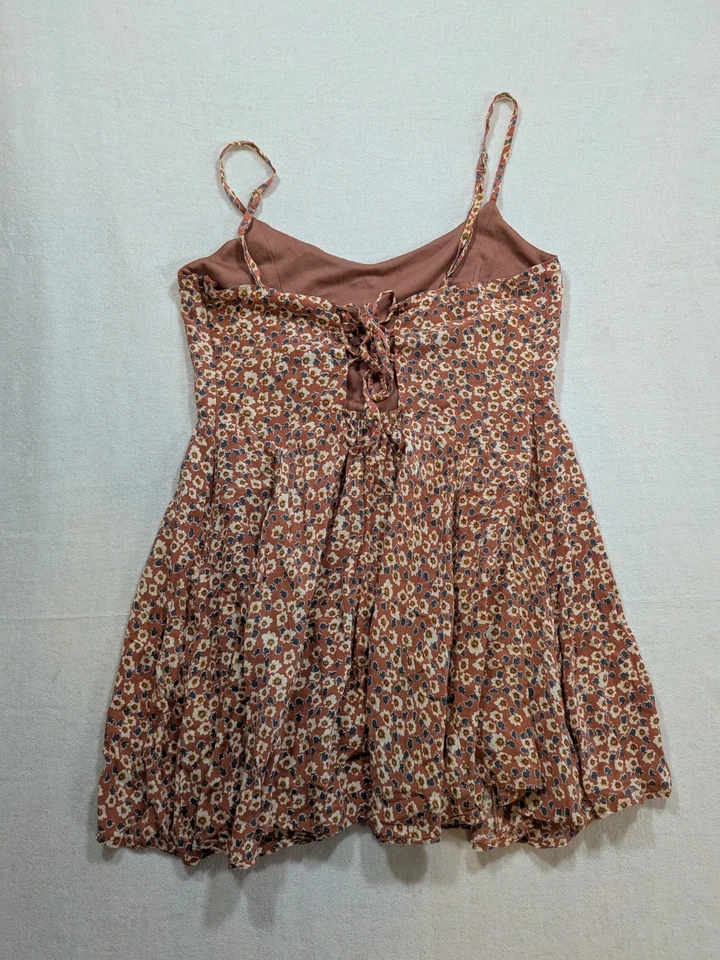 moda vestido floral rosa talla pequeña mezcla de polietileno Foto 4 de 4