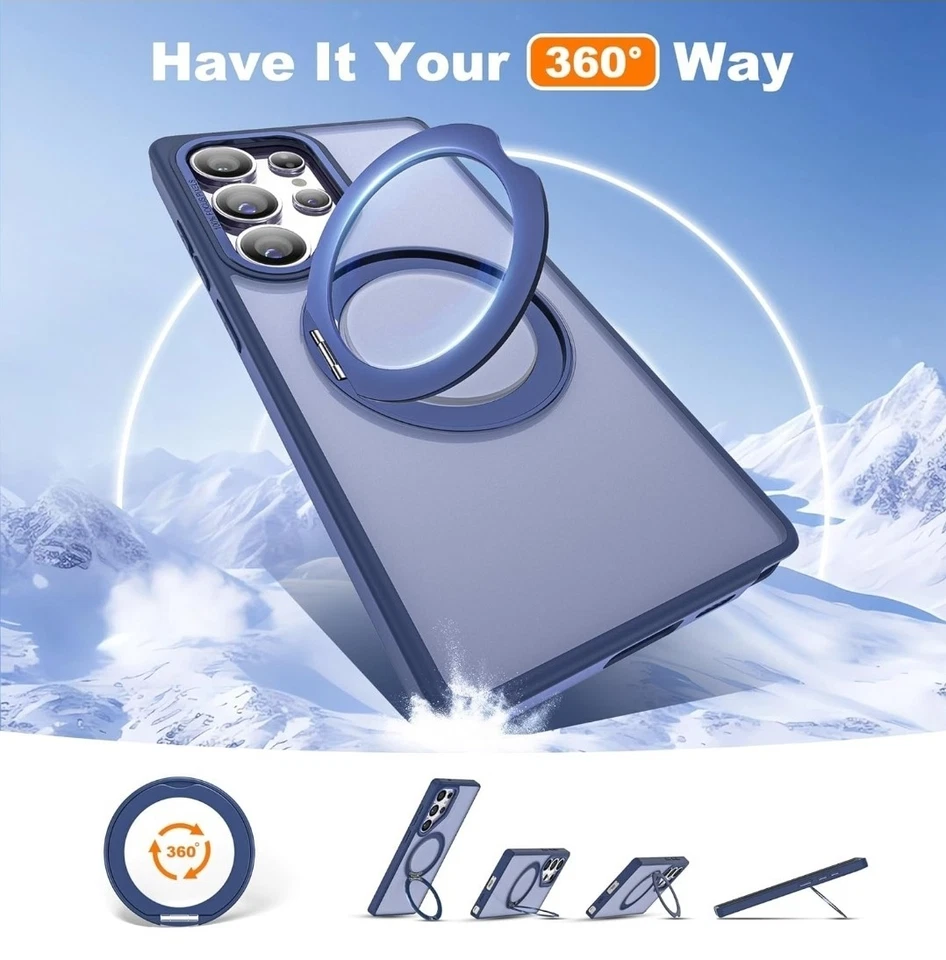 Funda para Samsung Galaxy S25 Ultra con Soporte Anillo Magnético Giratorio 360°... Foto 2 de 4