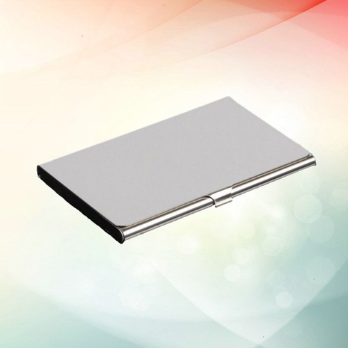Soporte para tarjetas de visita para exhibición de escritorio de metal nombre simple