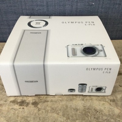 OLYMPUS PEN E-PL8 Brown 16.1MP + 14-42mm, 40-150mm Double Lens Kit w/Box