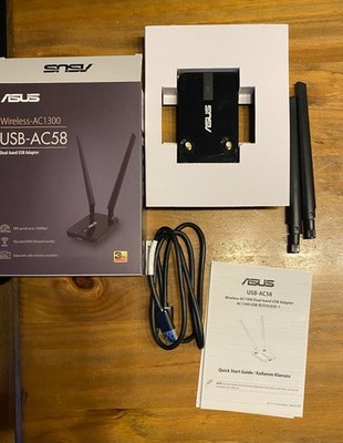 ASUS USB-AC58 WLAN USB Adapter   AC1300 Dual Band   mit Antennen 