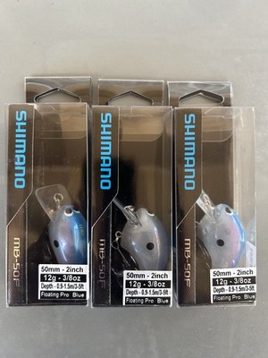 (3) Shimano Macbeth MB-50 Shallow Crankbait Fishing Lures Lot of 3 - Pro Blue