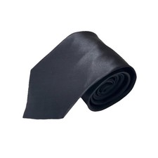 Joseph  Feiss Necktie Mens OS Black Excellent 100 Silk Solid Classic Formal