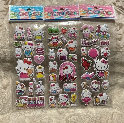 Retro Vintage Look Hello Kitty 3D Puffy Stickers 3 sets (#7)