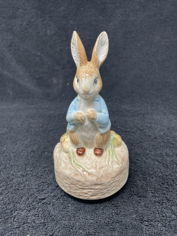 Schmid  Peter Cotton Tail Rabbit Music Box.