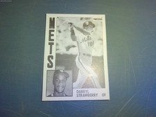 1984 TOPPS NESTLE DARRYL STRAWBERRY BLACK & WHITE BASEBALL CARD