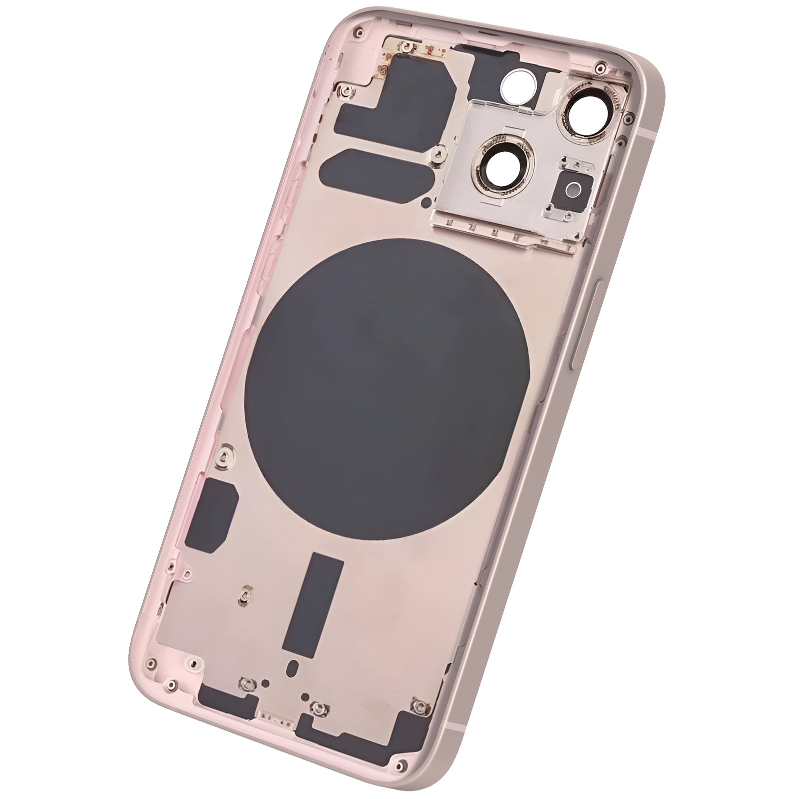 Châssis iPhone 13 Mini avec vitre arrière de remplacement rose clair