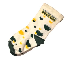 For Bare Feet Toddler Size 4-6 Socks Green Bay Packers New