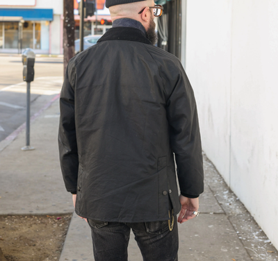 Crafted in the UK ~ Black ~ Barbour Classic BEDALE Waxed Jacket