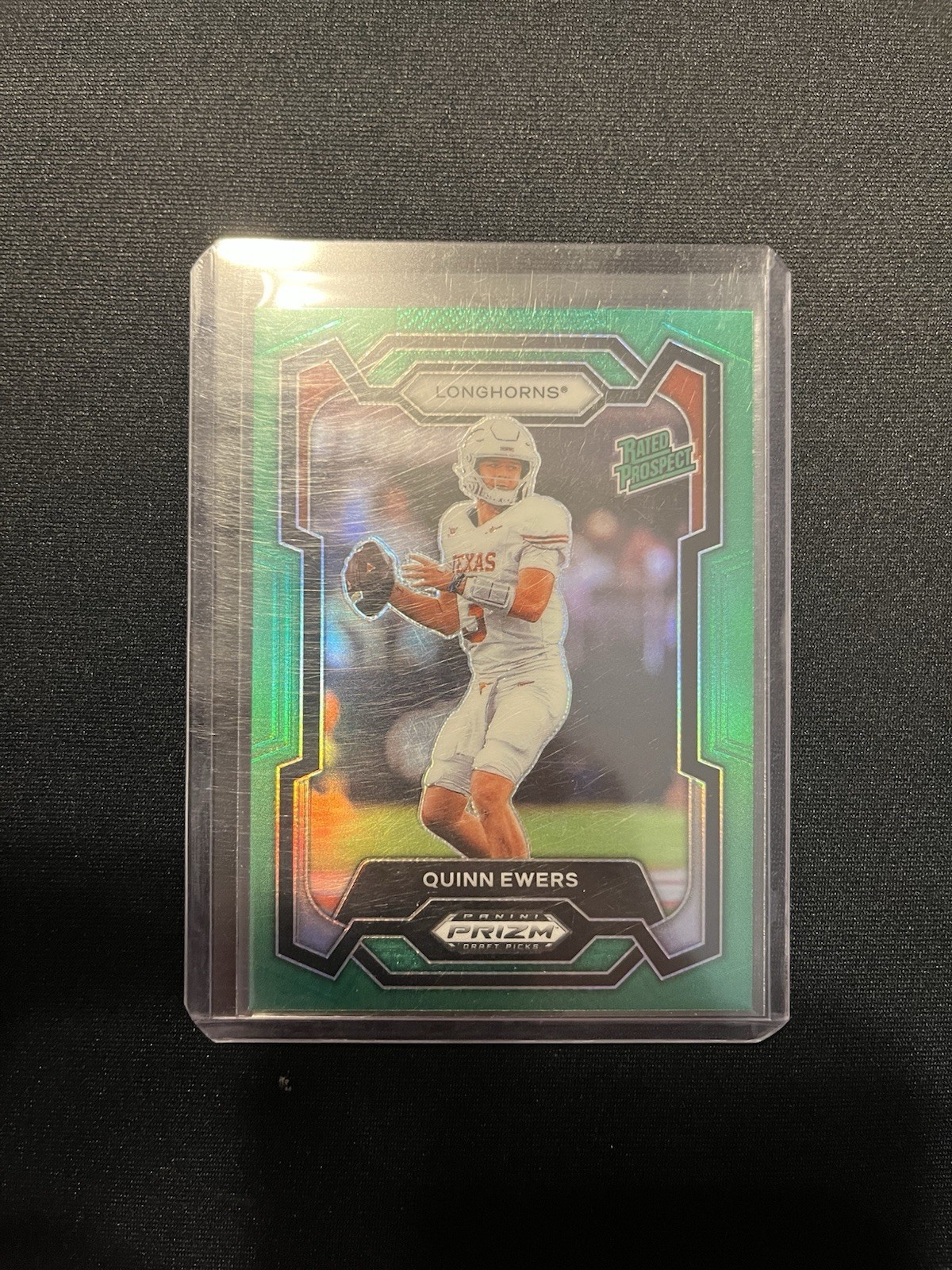 2024 Panini Prizm Draft Picks - Rated Prospect Quinn Ewers #191 Green Prizm (RC)