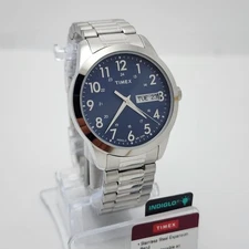 Timex Indiglo T2M933 All ST STEEL Silver Tone Quartz Analog Men's Watch