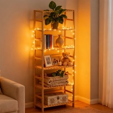 Tall Storage Rack Classic Bamboo Shelving Durable Plant Flower Stand fr Multiuse