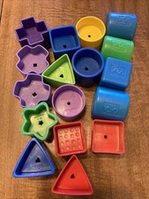 Fisher Price Baby's First Shape Sorter Block Shapes Lot of 17 REPLACEMENT Pieces