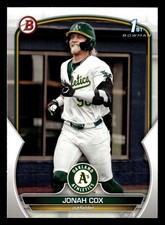 Jonah Cox 2023 1st Bowman Draft #BD-135 Oakland Athletics A's ROOKIE - FREE SHIP