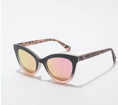 Z Supply Black Cat-Eye EARLY RISER POLARIZED Sunglasses with Pink Case Z Supply Women main image 4