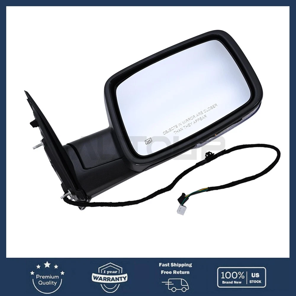 Passenger Side Mirror For 2013-2018 2019 Ram 1500 Power Fold+LED Signal Light