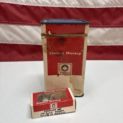 #ad 7 NOS Delco Remy Ignition Point Contact Set F 102PV #1972205 Box Of 7 $45.00