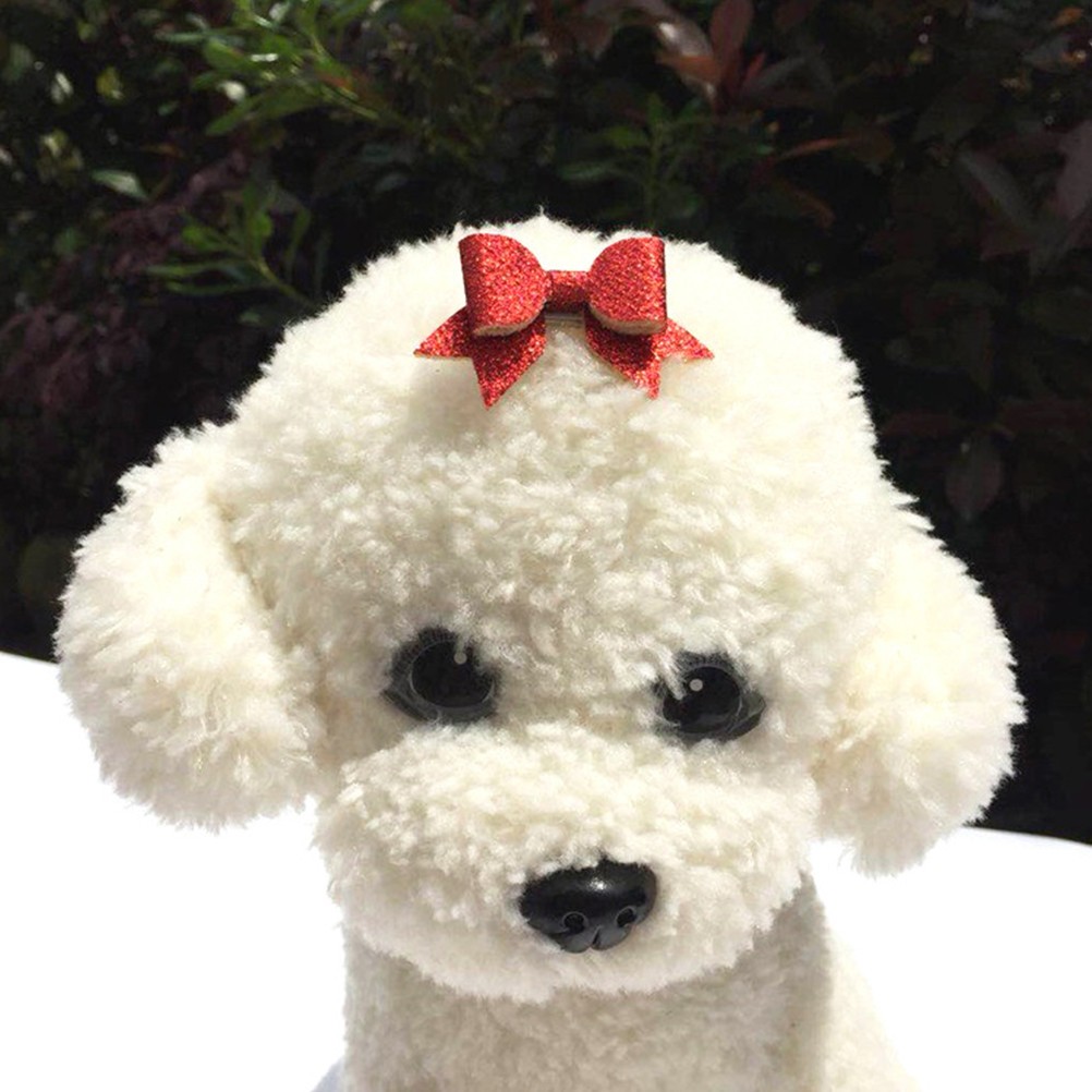 10 pezzi fiocchi per capelli adorabili per cani clip per capelli per animali domestici accessori forniture per animali domestici foto 5