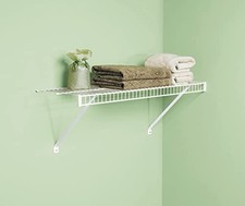 Rubbermaid Direct Wall Shelf, 3 Ft. Wide, Mounting Hardware Kit Included, -
