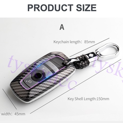Carbon Fiber Key Case Cover Holder Bag For BMW 1 2 3 4 Series X3 X4 M2 M3 M4 M5 - Picture 3 of 7
