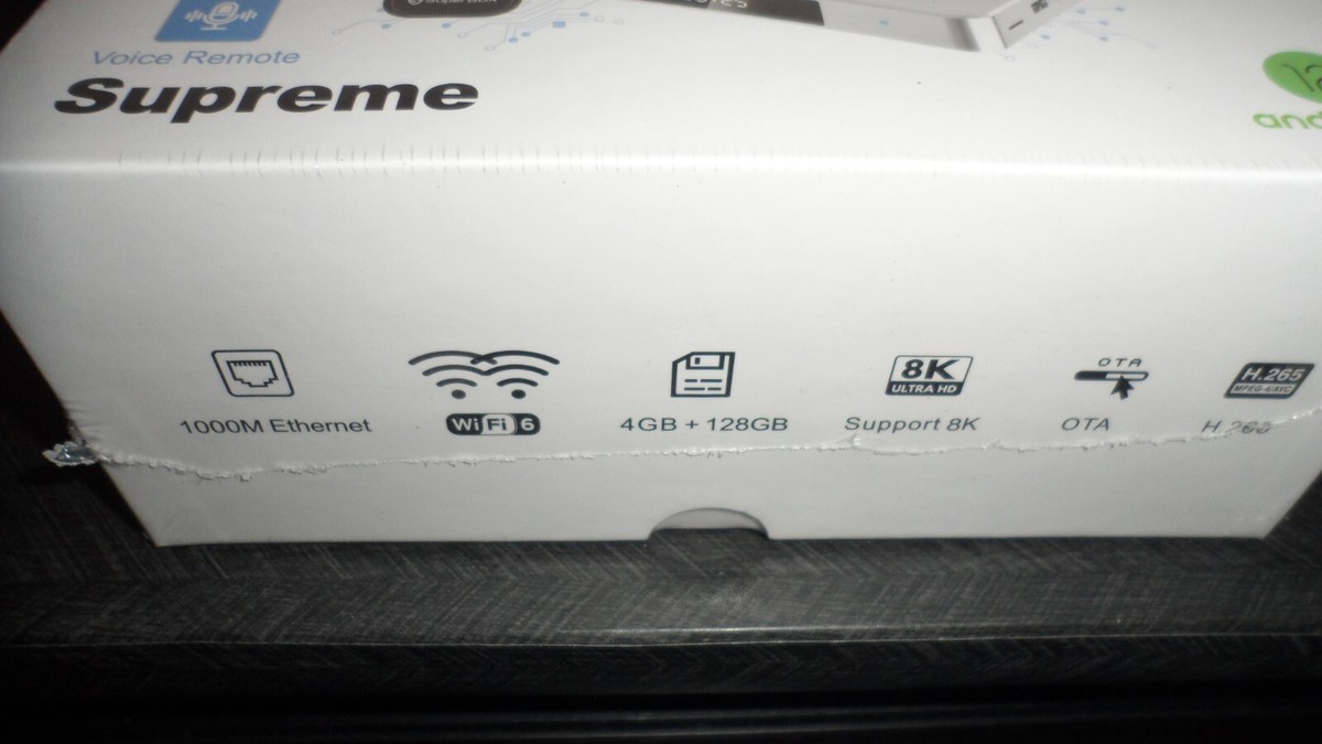 SuperBox Supreme 2025 – 8K UHD, 4GB RAM, 128GB, Wi-Fi 6, Ethernet