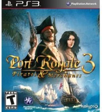 PORT ROYALE 3 : PIRATES & MERCHANTS (PS3) DISC + CVR ART + MANUAL - NO CASE - VG